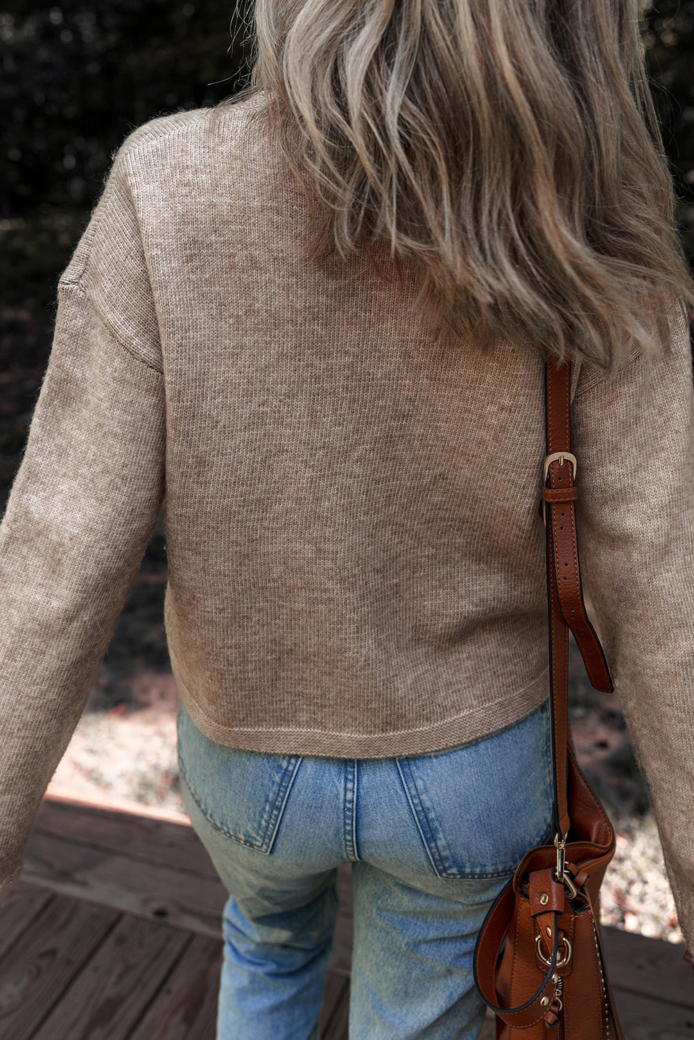 Oatmeal Embroidered Dot Knit Sweater