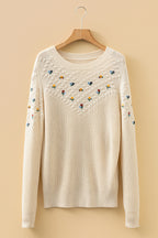 Butter Wildflower Embroidered Knit Sweater