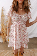 Blush Ditsy Floral Mini Dress
