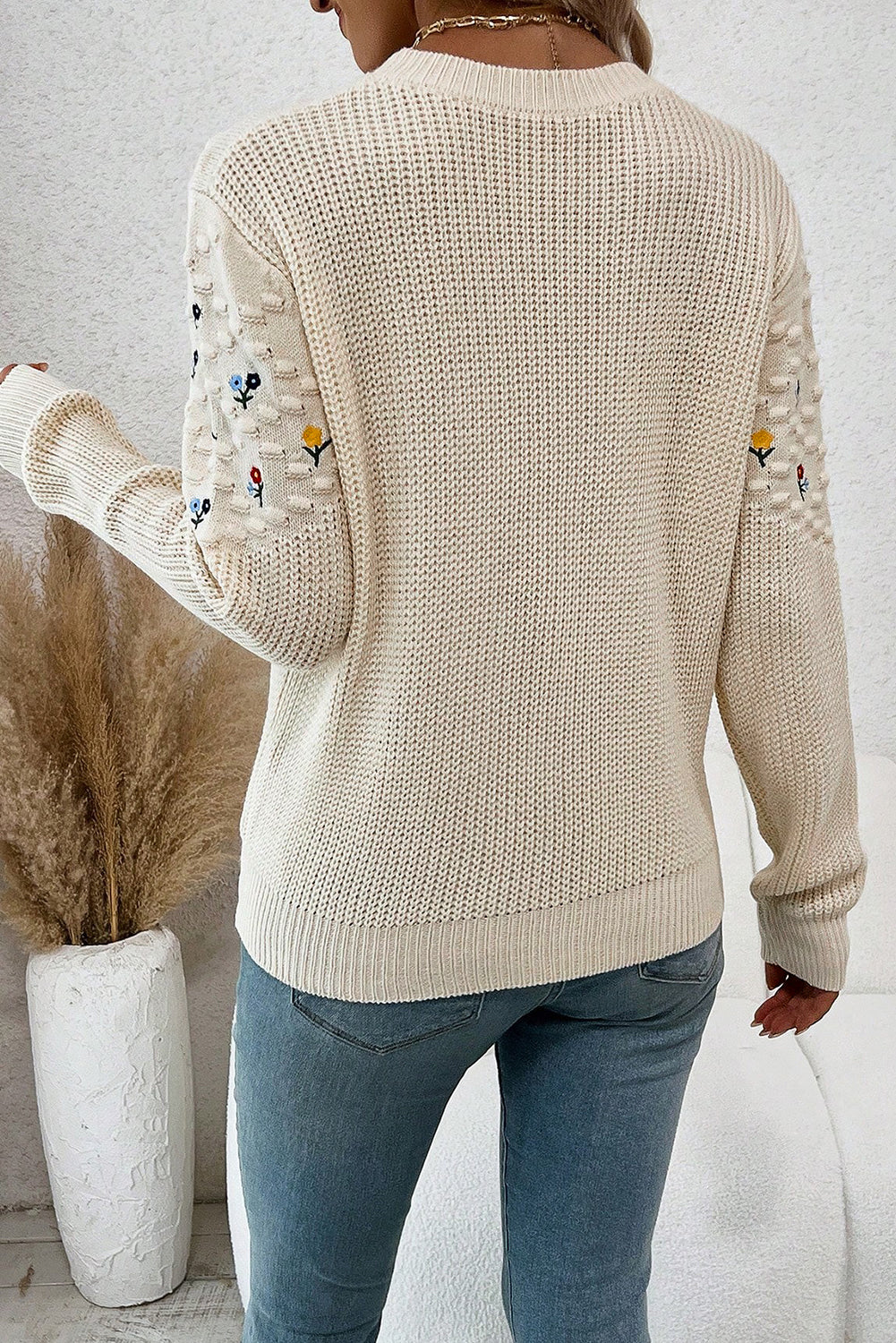 Butter Wildflower Embroidered Knit Sweater