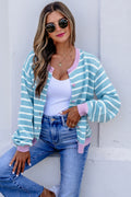 Striped Sky Blue Cardigan