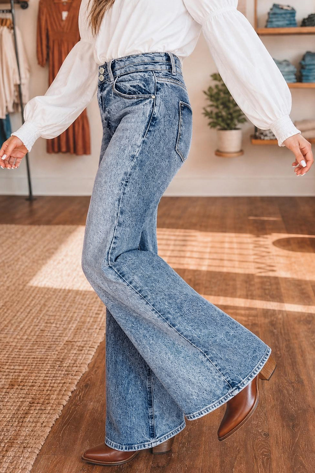 Wide Leg Flare Jeans