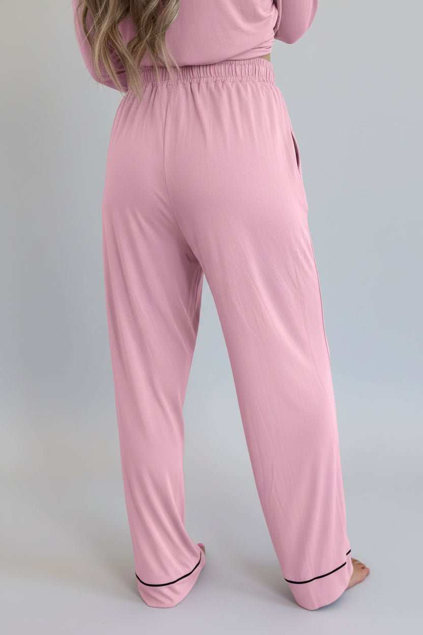 Blush Notch Collar Pyjama Set