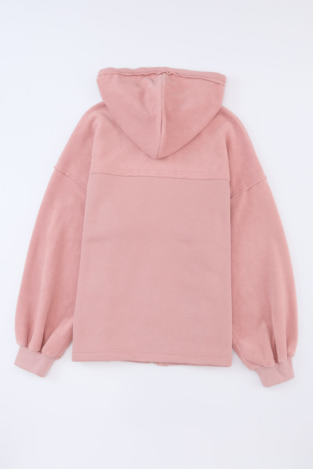 Blush Fleece Zip-Up Hooded Jacket