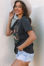 Charcoal Rise With The Sun Graphic Tee