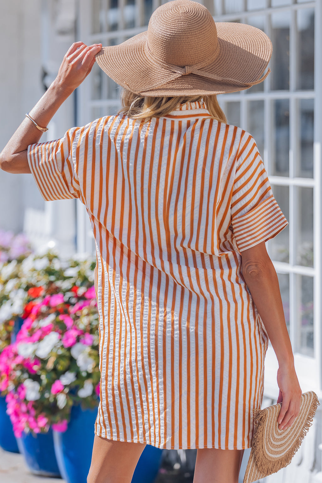 Marigold Stripe Shift Dress