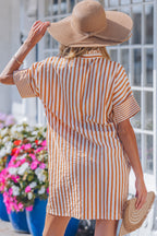 Marigold Stripe Shift Dress
