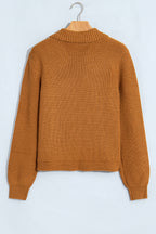 Caramel Collar Neck Button Front Cardigan