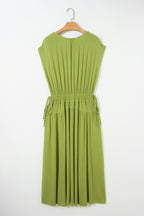 Matcha Smocked Waist Maxi Dress