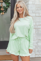 Green Gingham Lounge Set