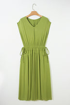 Matcha Smocked Waist Maxi Dress