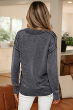 Mineral Wash Exposed Seam Sweater