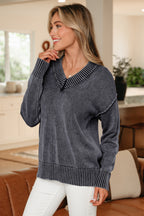 Mineral Wash Exposed Seam Sweater