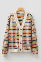 Multicolour Dotted Knit Cardigan