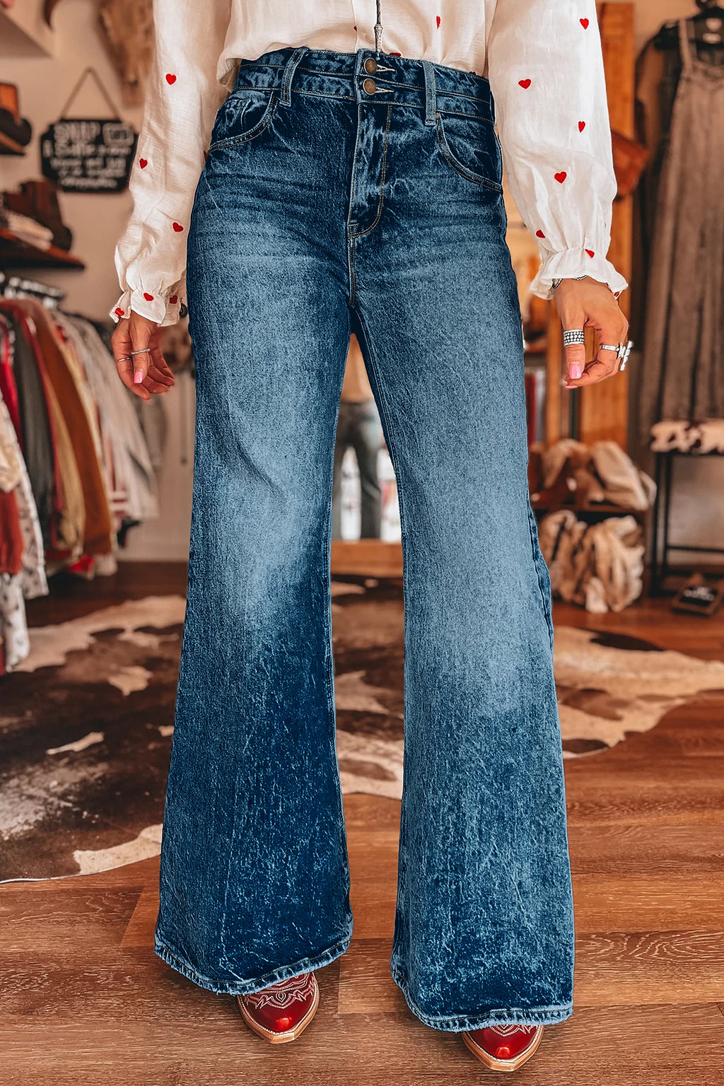 Wide Leg Flare Jeans