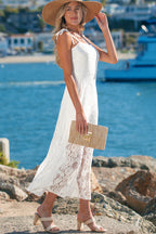 White Lace Midi Dress