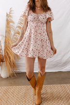 Blush Ditsy Floral Mini Dress