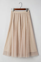 Vanilla Tulle Midi Skirt