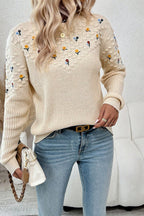 Butter Wildflower Embroidered Knit Sweater