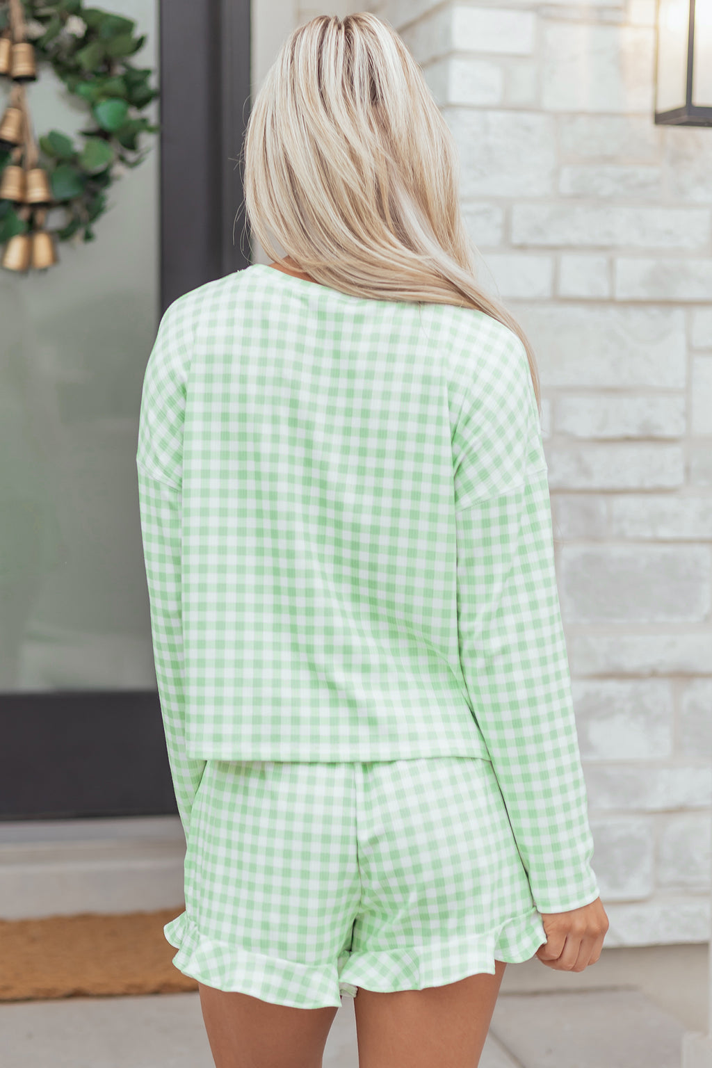 Green Gingham Lounge Set