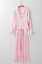 Blush Satin Lounge Set