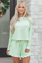 Green Gingham Lounge Set