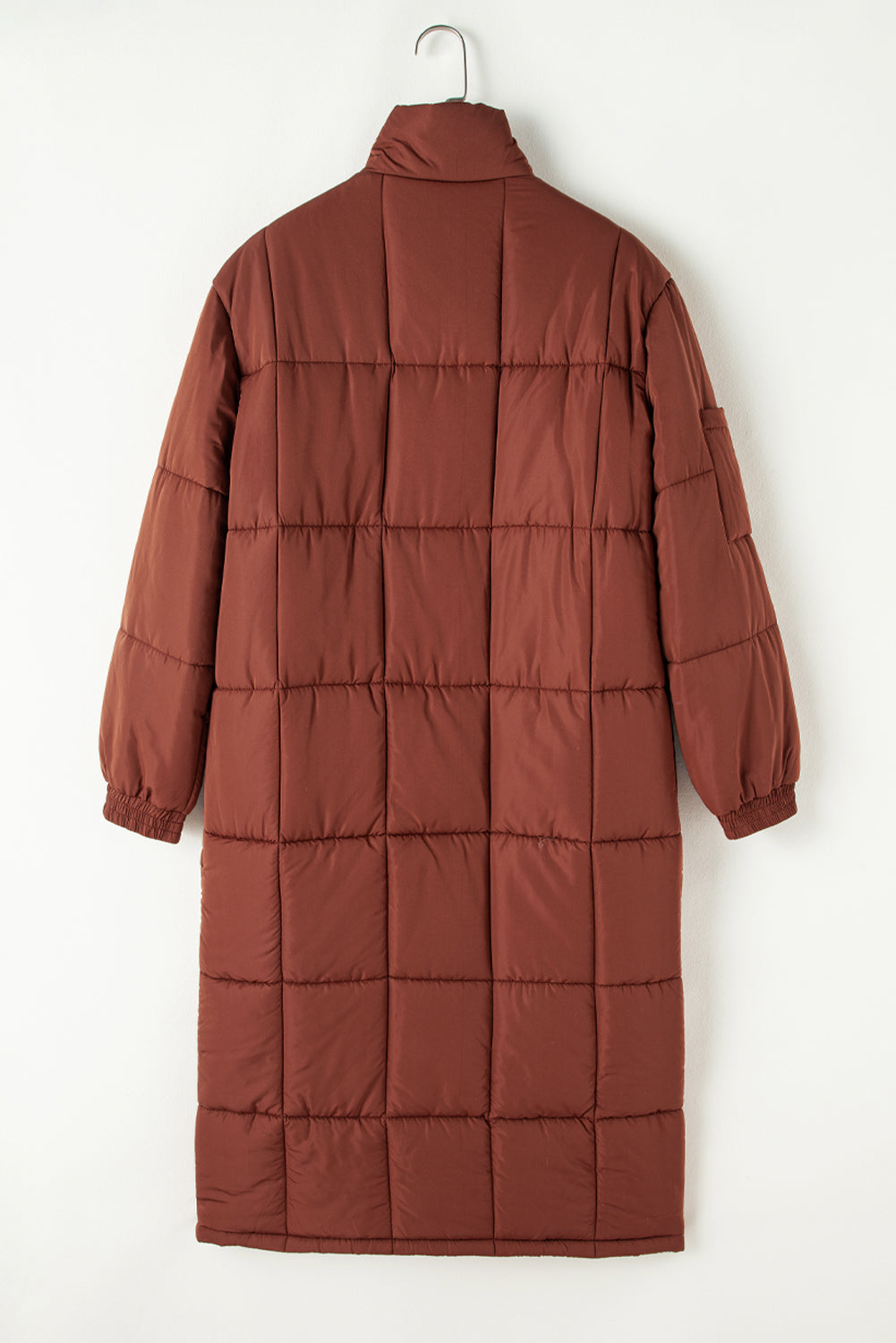 Chestnut Quilted Midi Puffer Jacket