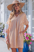 Marigold Stripe Shift Dress