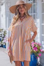 Marigold Stripe Shift Dress