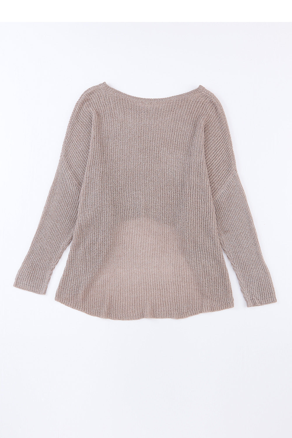Oatmeal Relaxed Crop Knit Sweater