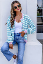 Striped Sky Blue Cardigan
