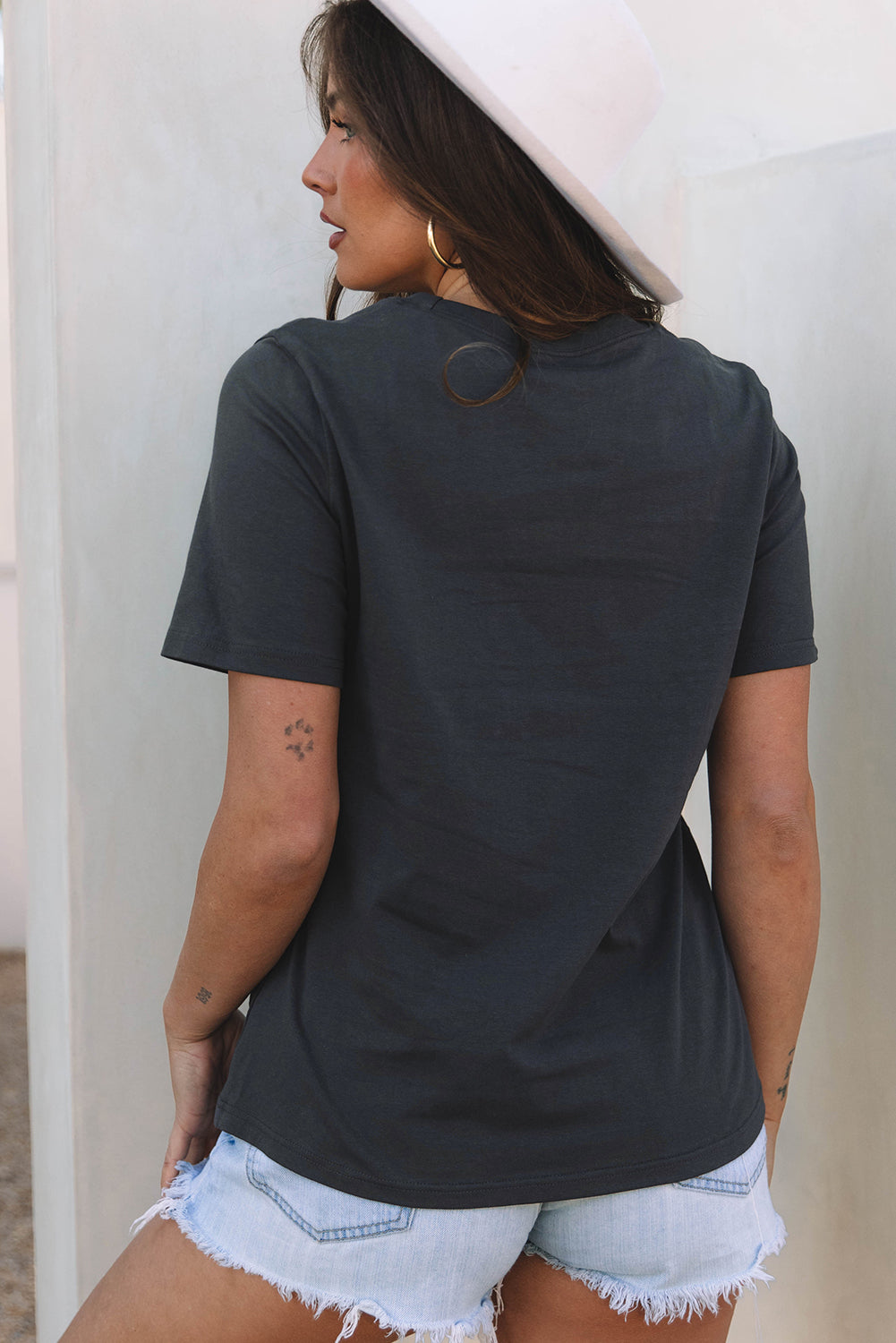 Charcoal Rise With The Sun Graphic Tee
