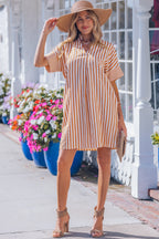Marigold Stripe Shift Dress