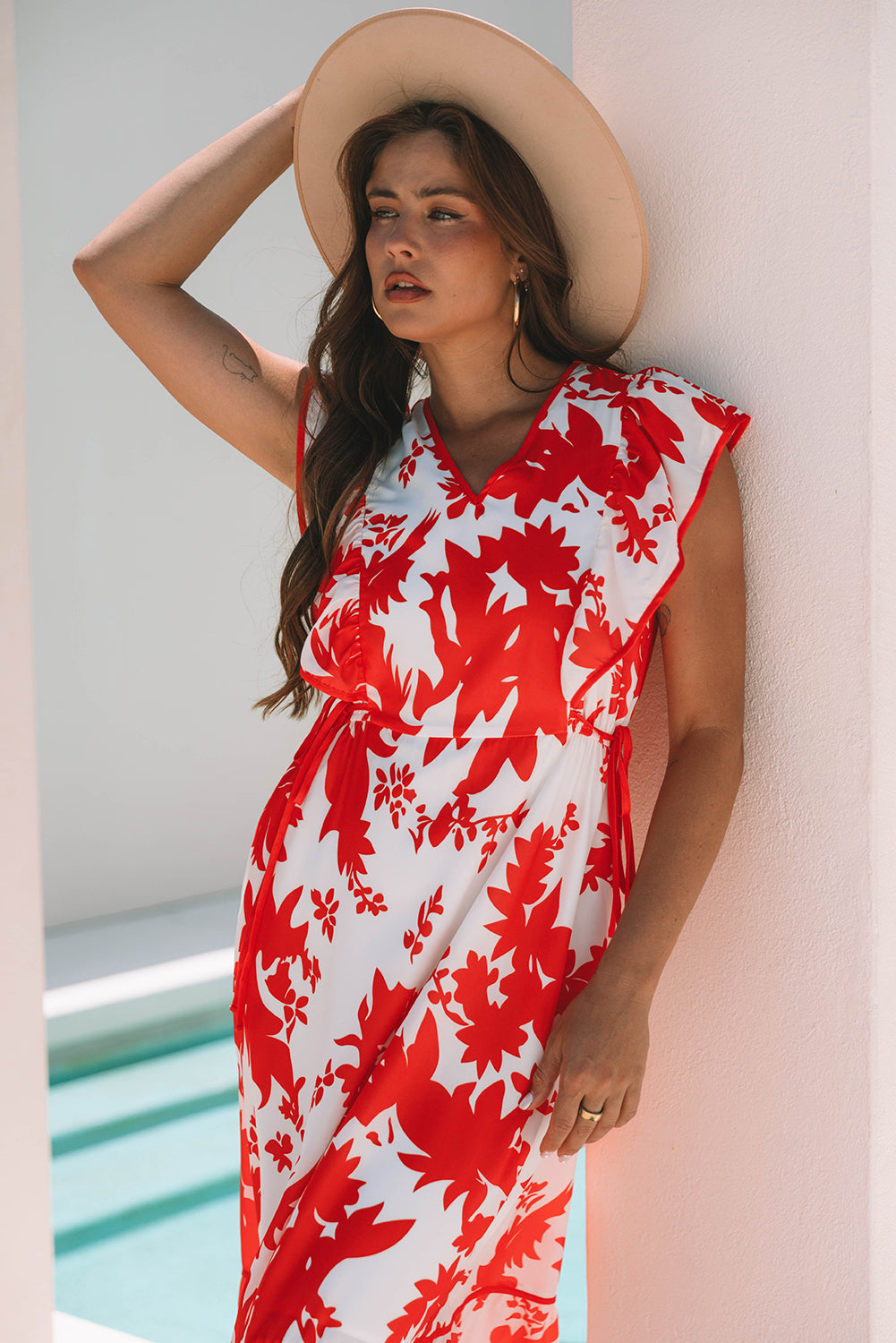 Poppy Floral Print Maxi Dress