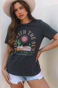 Charcoal Rise With The Sun Graphic Tee