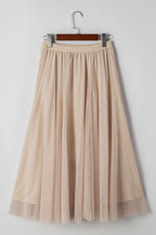 Vanilla Tulle Midi Skirt