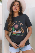 Charcoal Rise With The Sun Graphic Tee