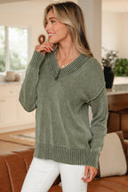 Mineral Wash Exposed Seam Sweater