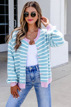 Striped Sky Blue Cardigan