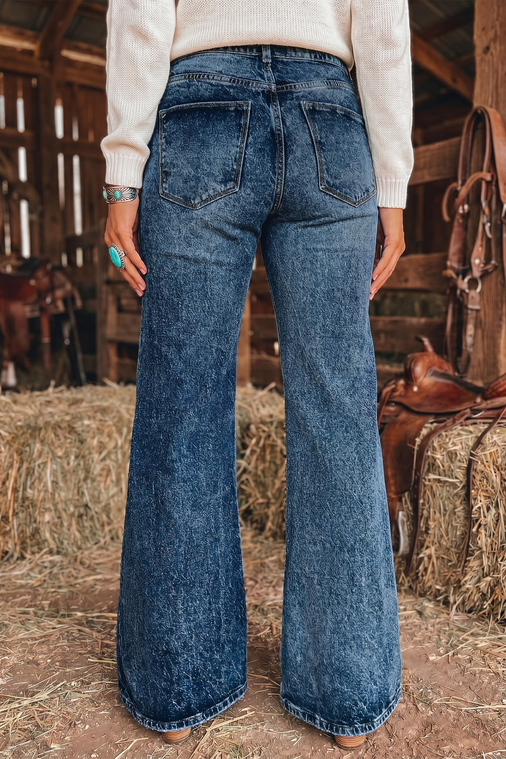 Wide Leg Flare Jeans