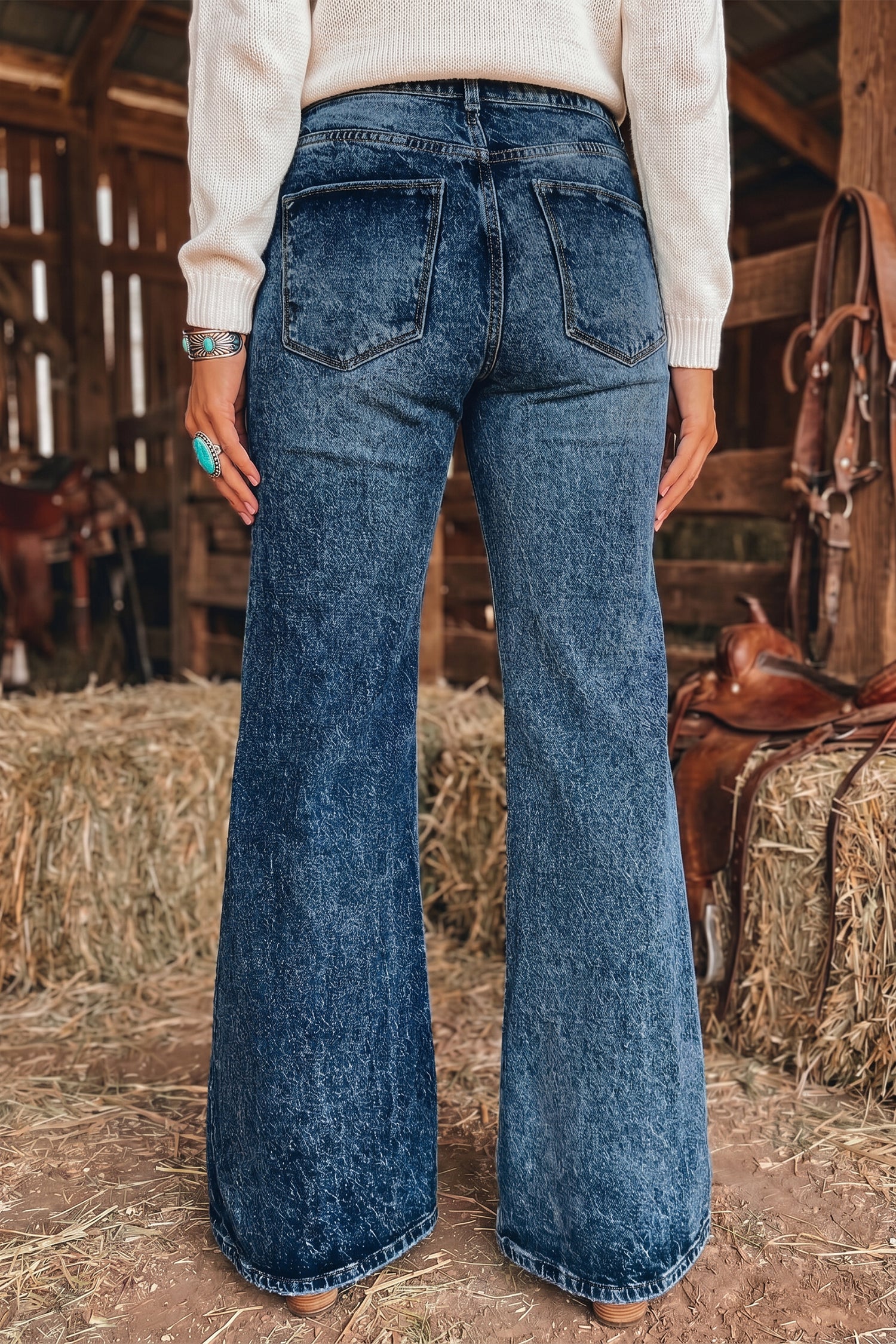 Wide Leg Flare Jeans