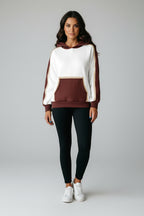Burgundy Colourblock Hoodie
