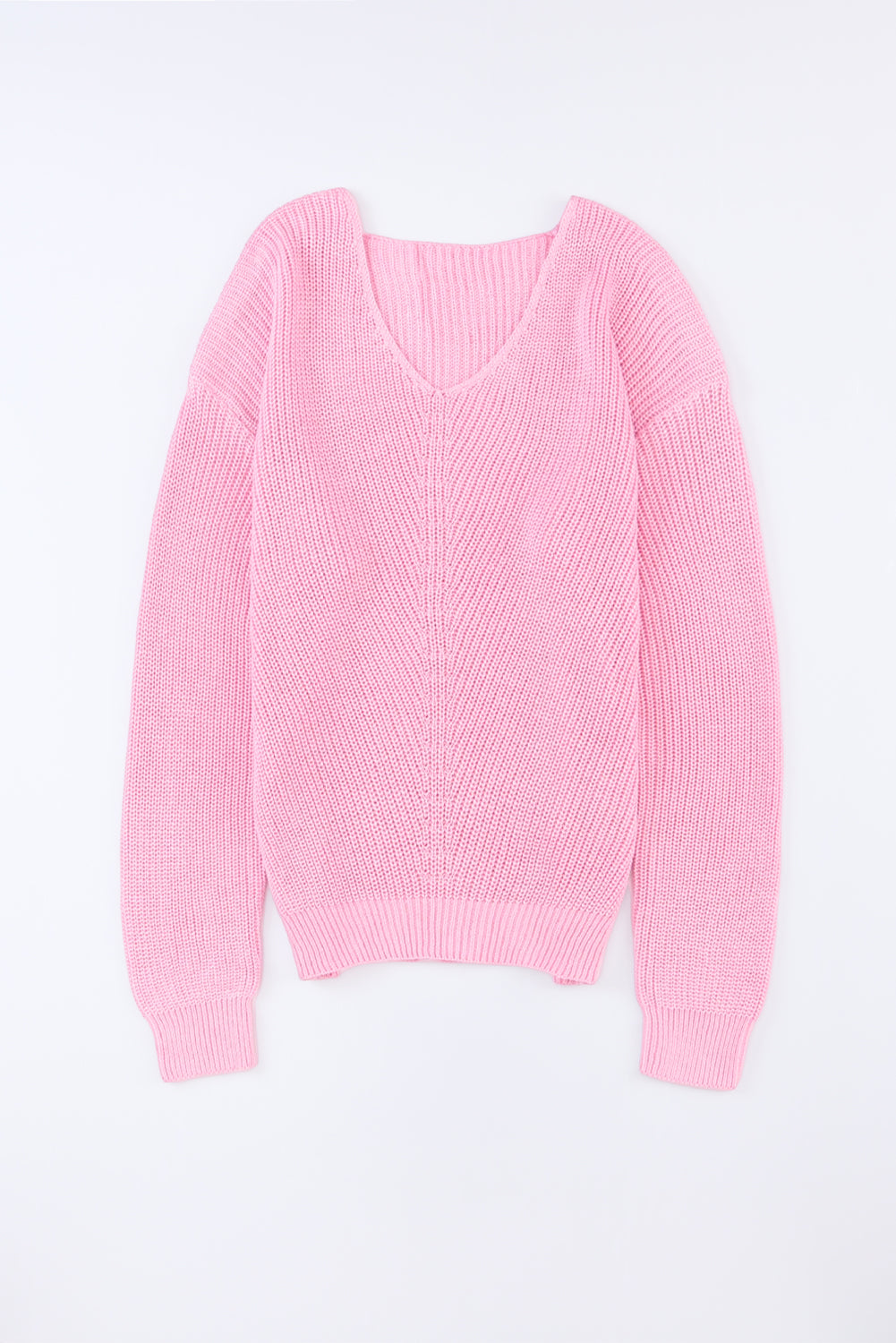 Bubblegum V-Neck Knit Sweater