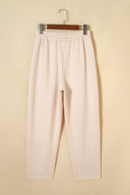 Vanilla Embroidered Pocket Joggers