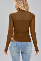 Sheer Mesh Panel Top