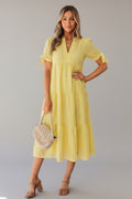 Textured Tiered Midi Dress