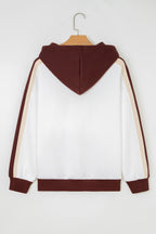 Burgundy Colourblock Hoodie