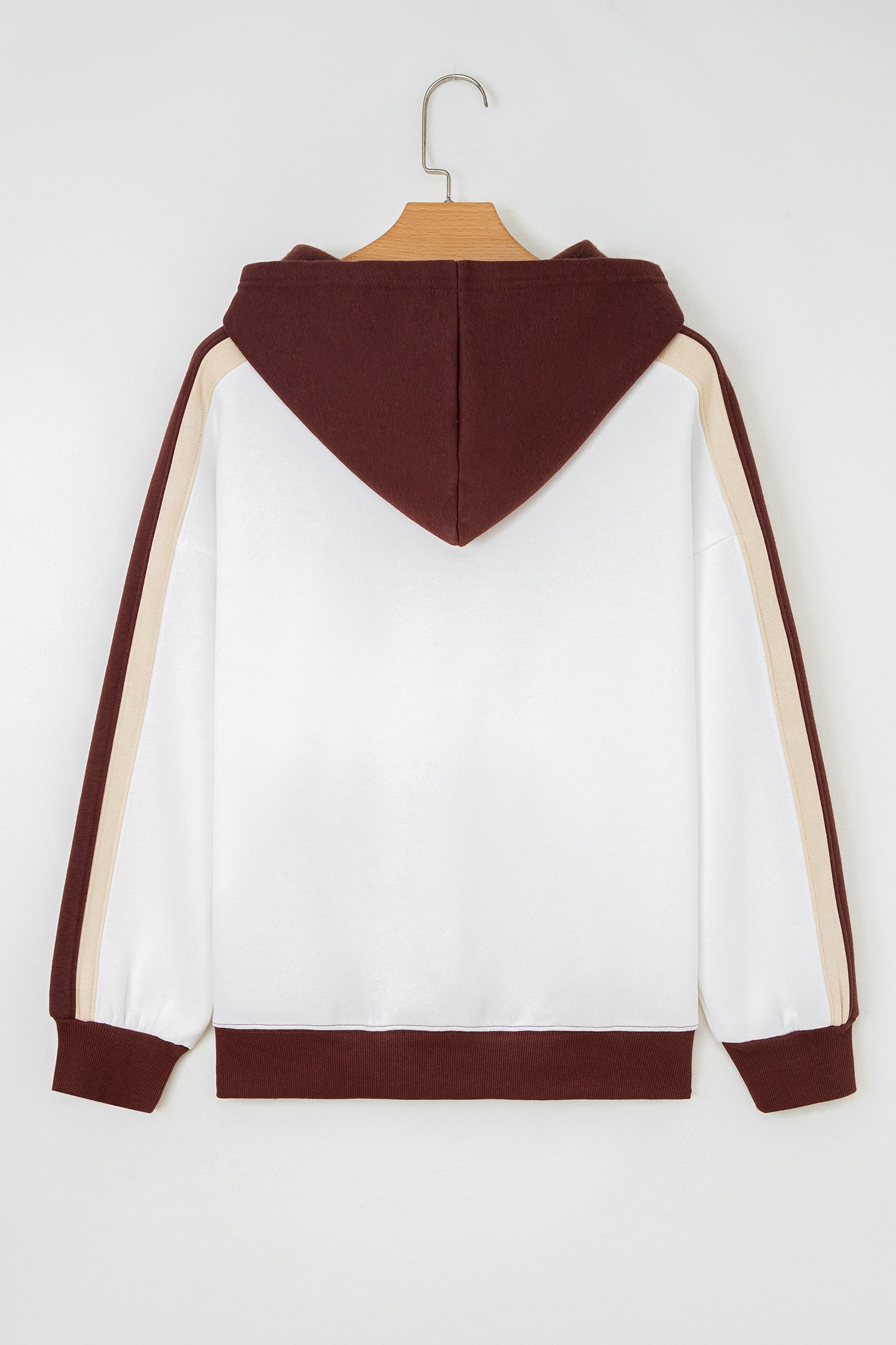 Burgundy Colourblock Hoodie