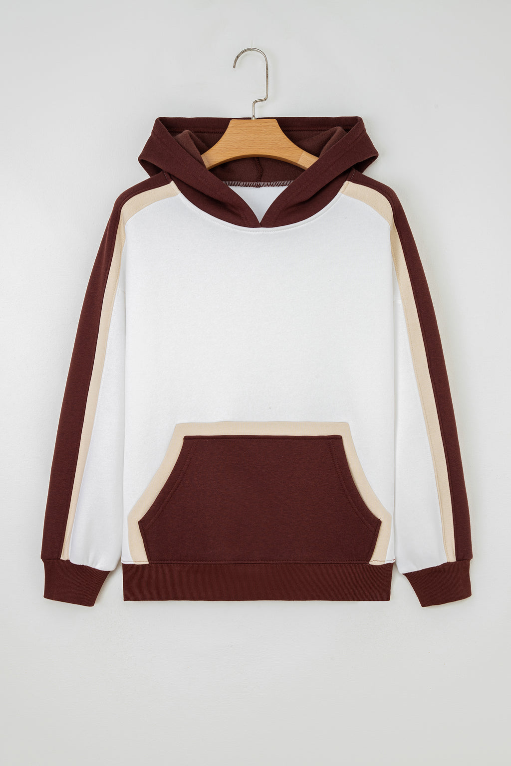 Burgundy Colourblock Hoodie