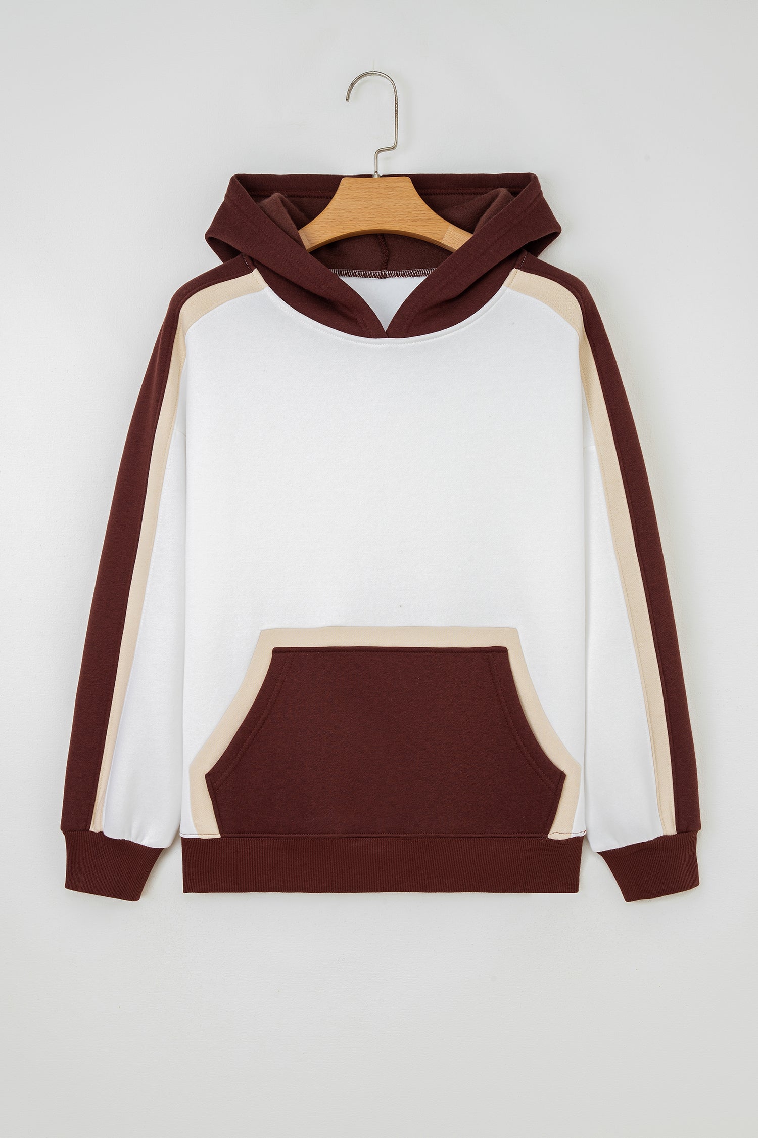 Burgundy Colourblock Hoodie